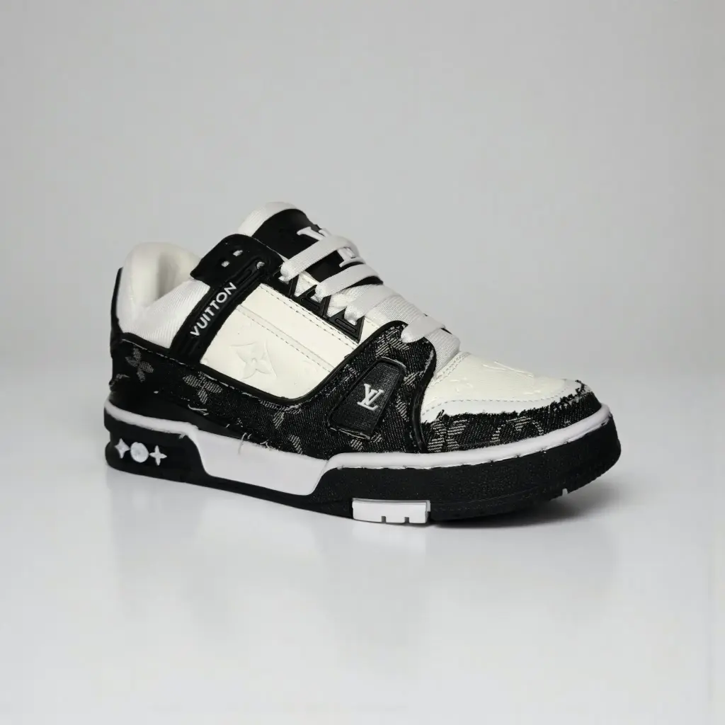 Sneaker LV Trainer Mezclilla (20, Negro)