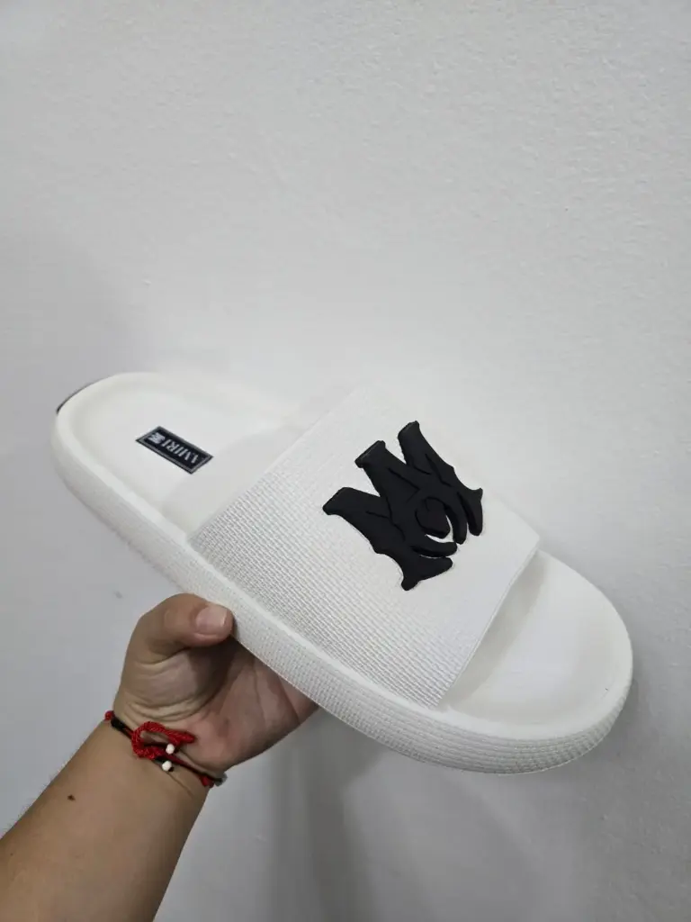 Sandalias AMR Letra Negra (20, Blanco)