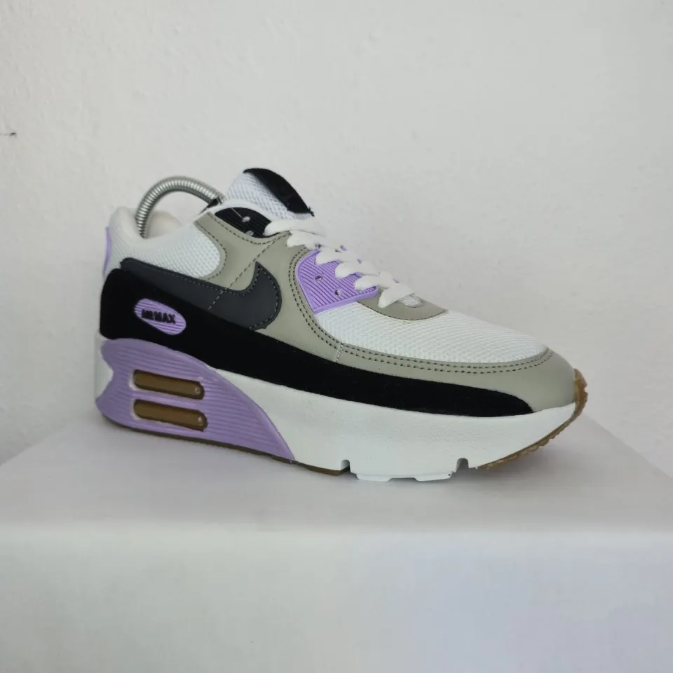 Sneaker NK Air Max Estilo 6898 (20, Blanco Gris Negro Lila)