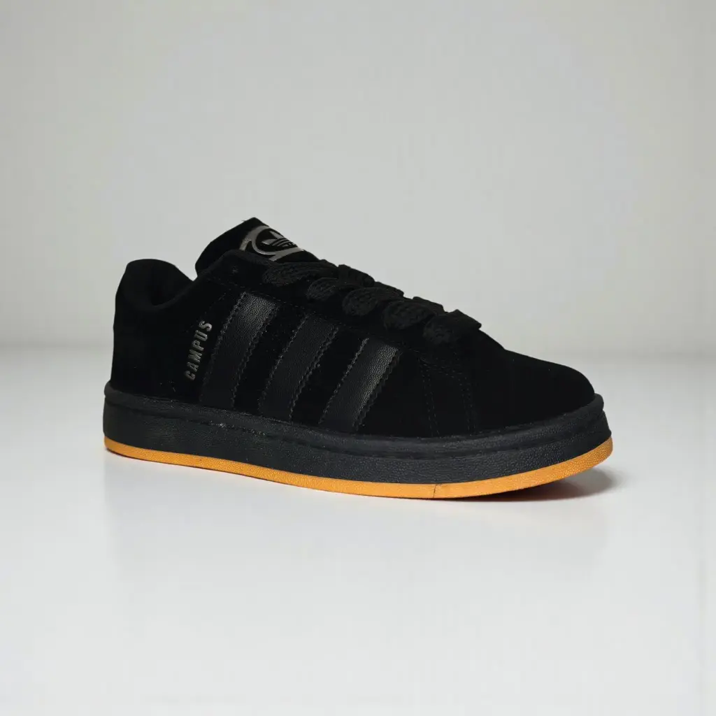 Sneaker Add Campus Gamuza (20, Negro Blanco)